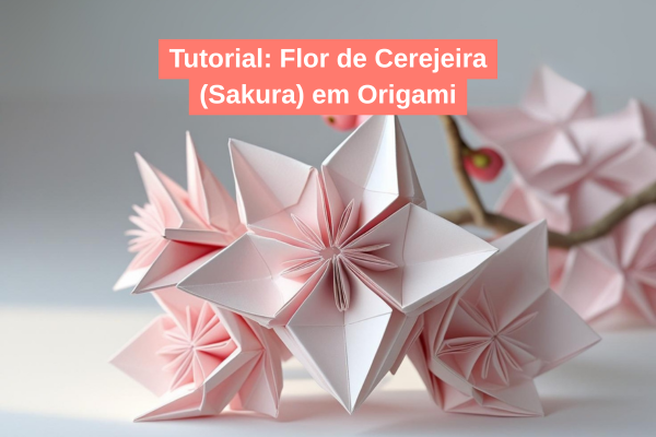 Tutorial: Flor de Cerejeira (Sakura) em Origami