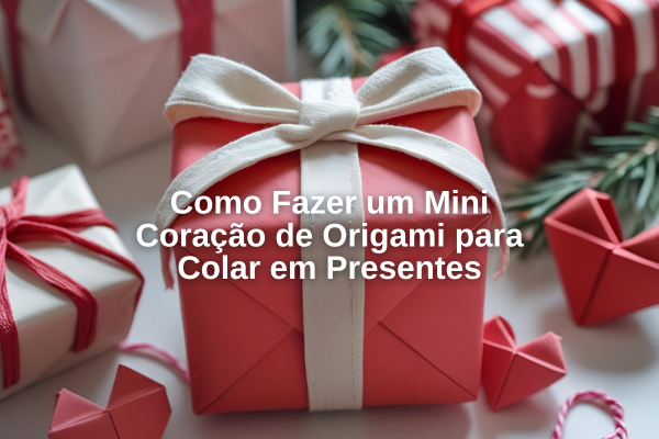 Como Fazer um Mini Coração de Origami para Colar em Presentes