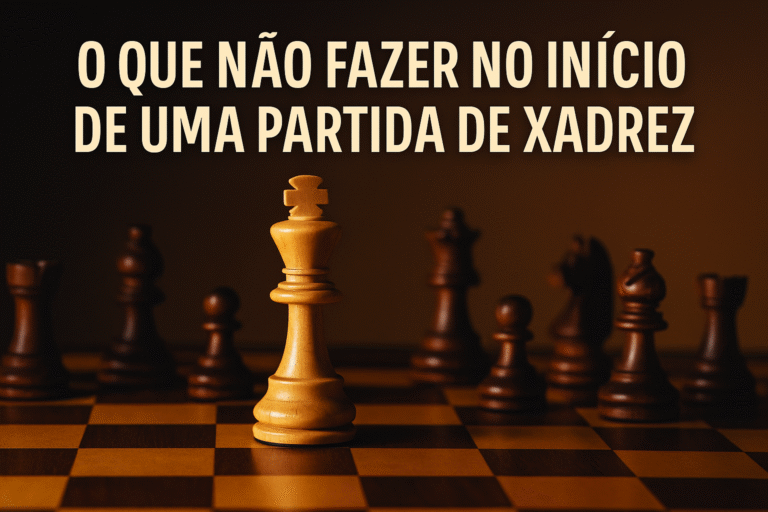 O que não fazer no início de uma partida de xadrez